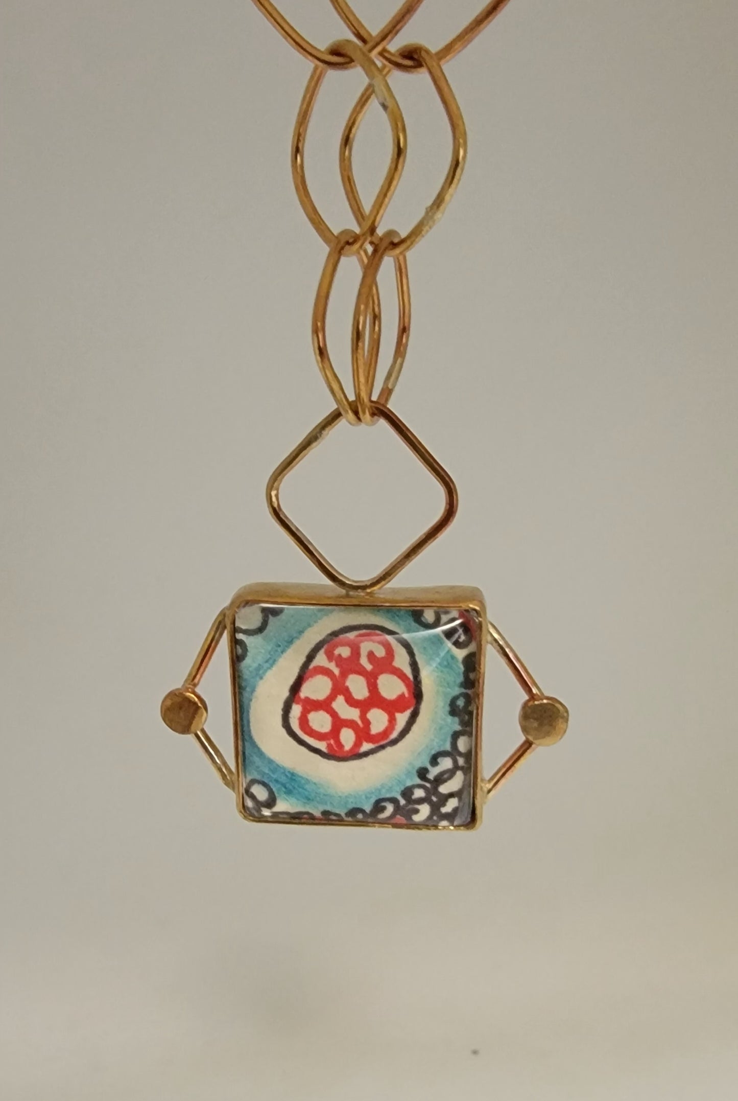Circles galore Blue Neclacklace