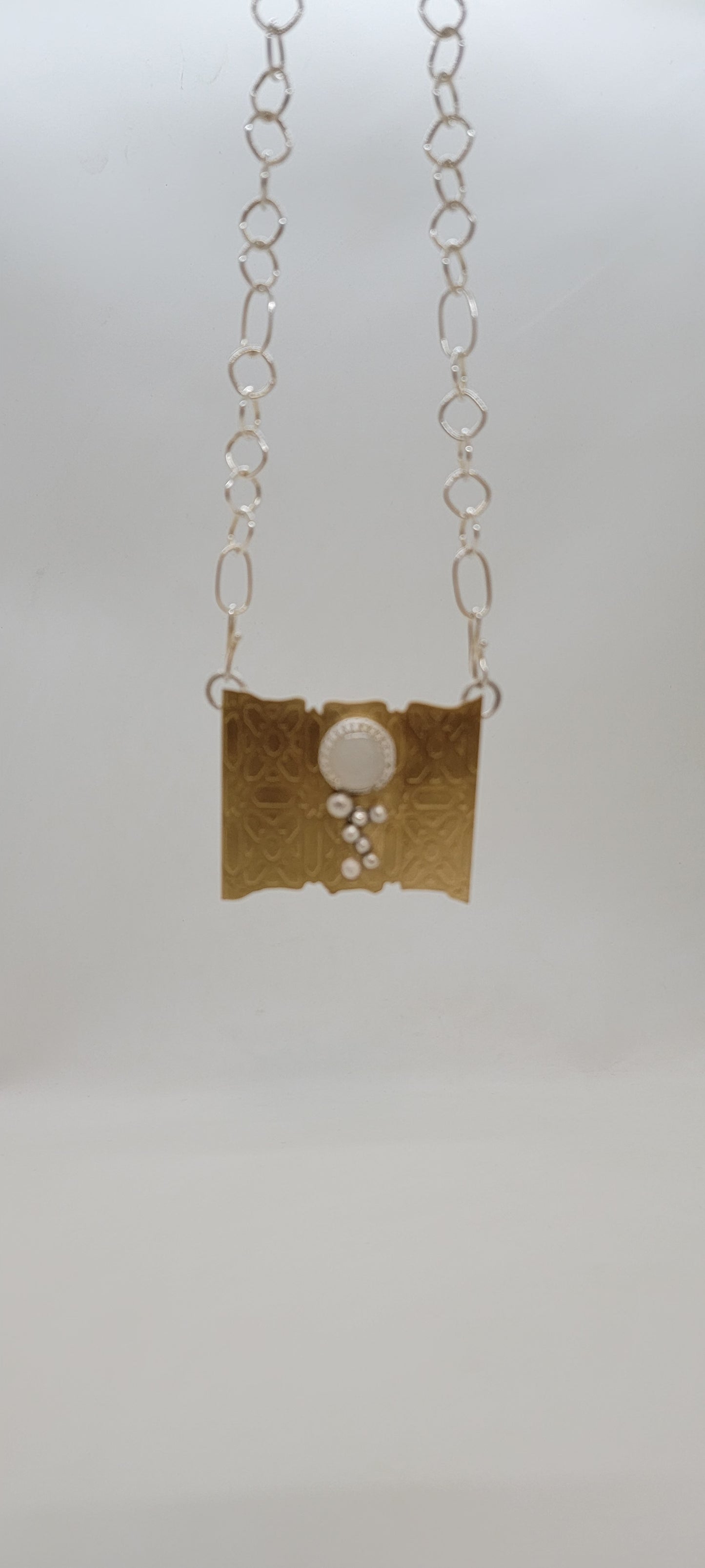 Brass and Silver with Moonstone