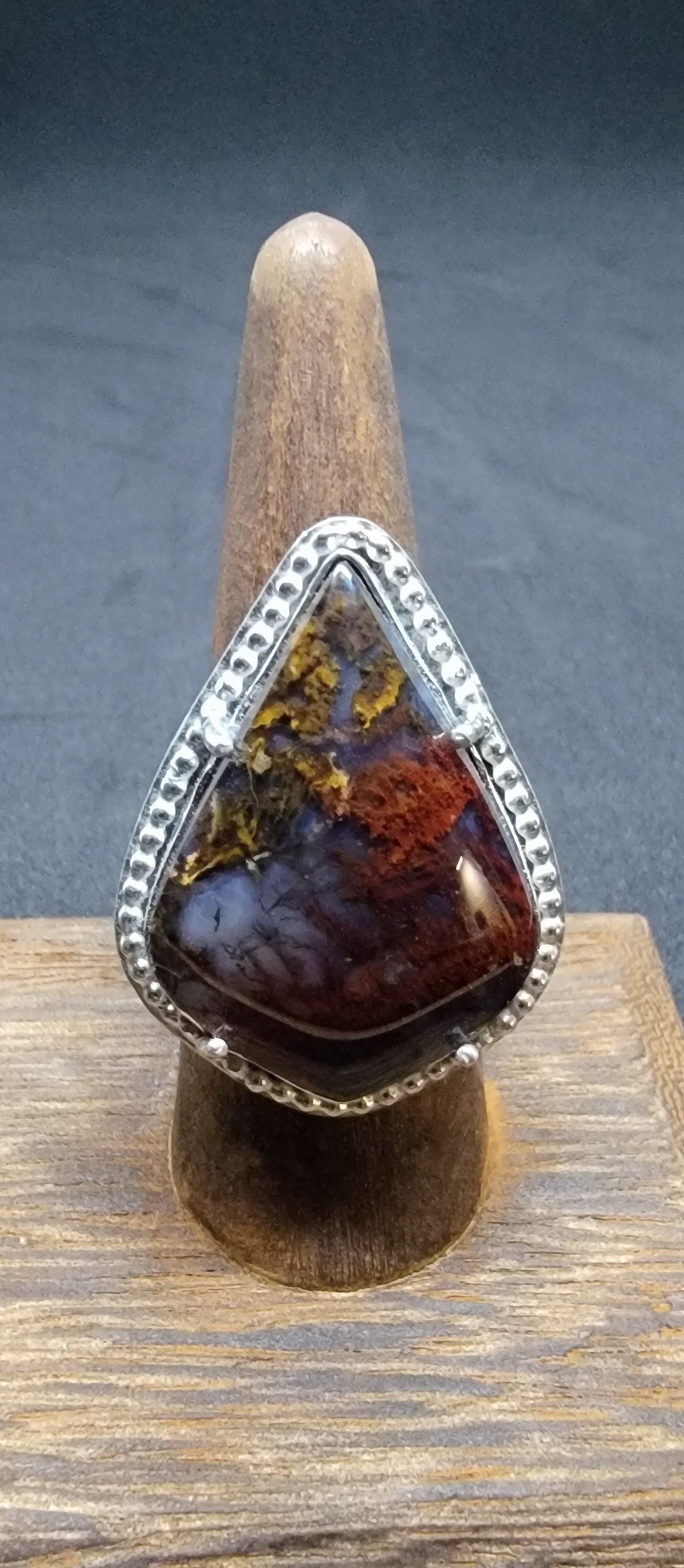 San Carlos Moss Agate Ring