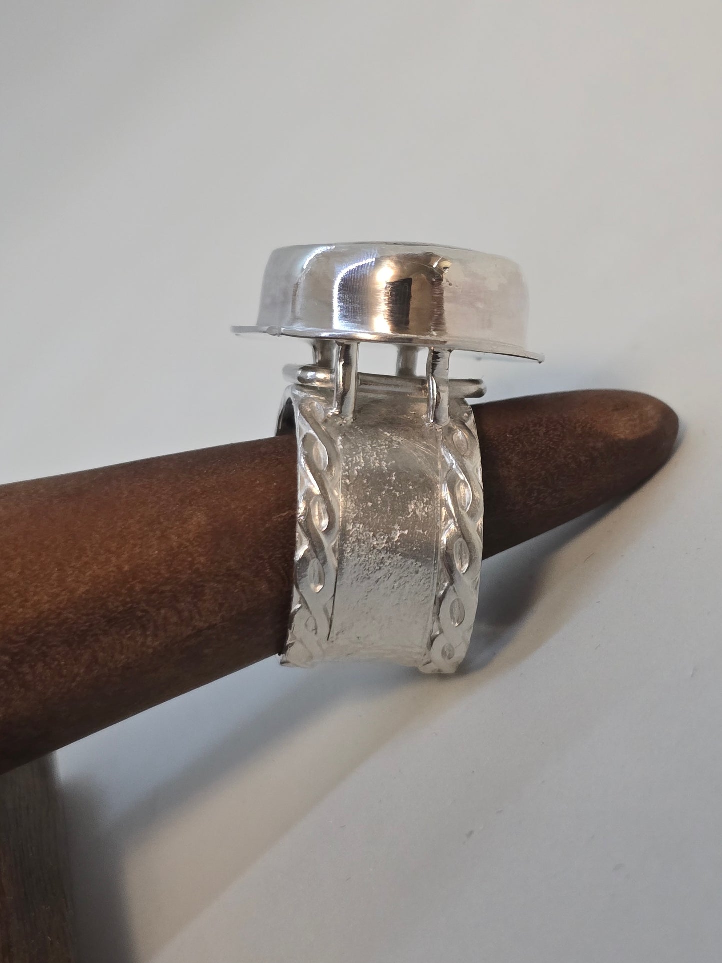 Turquoise Ring with Wide Band