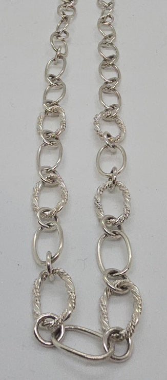 Sterling Silver Chain w/Decorative Links