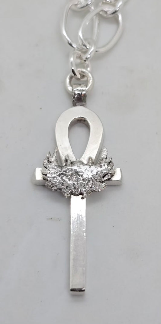 Chain Necklace with Ankh Pendant