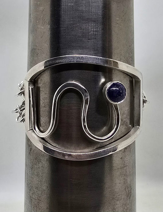 Silver Bracelet with Lapis