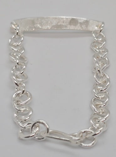 Chain Bracelet w/Reticulated Bar