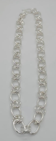 Double Ring Sterling Chain Necklace
