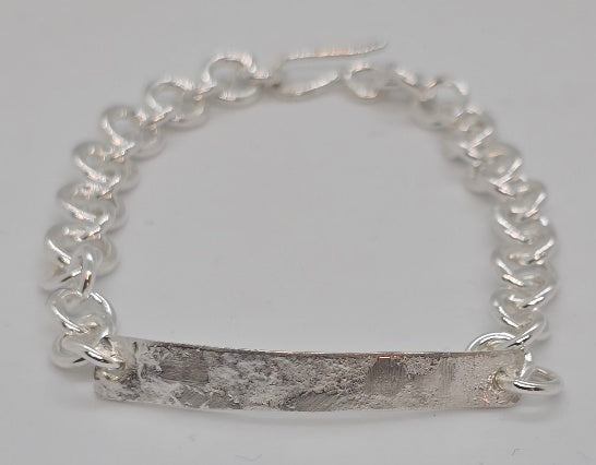Chain Bracelet w/Reticulated Bar